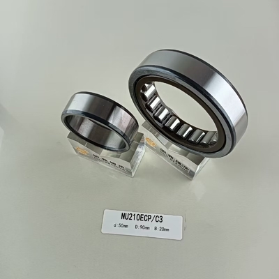 실린더 구조 긴 수명 NU/NJ/NF210ECP 단일 라인 롤러 베어링 50*90*20mm