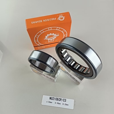 실린더 구조 긴 수명 NU/NJ/NF210ECP 단일 라인 롤러 베어링 50*90*20mm