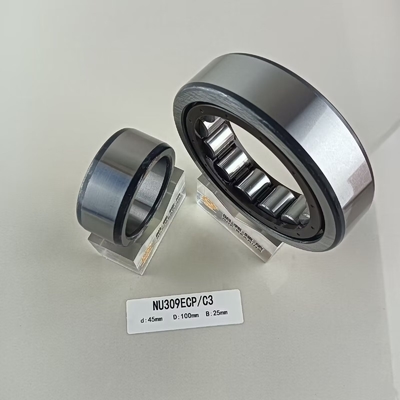 단일 행 45*100*25mm NU/NJ/NF309ECP 오일 윤활과 함께 실린더 롤러 베어링