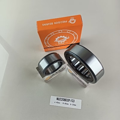 크롬 스틸 Gcr15 NU/NJ/NF2208ECP 실린더 롤러 베어링 40*80*23mm 산업용