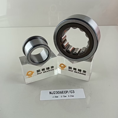 구조 원통 크롬 스틸 Gcr15 NU/NJ/NF2306ECP 롤러 베어링 30*72*37mm
