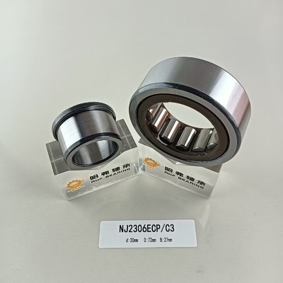 구조 원통 크롬 스틸 Gcr15 NU/NJ/NF2306ECP 롤러 베어링 30*72*37mm