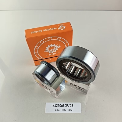 구조 원통 크롬 스틸 Gcr15 NU/NJ/NF2306ECP 롤러 베어링 30*72*37mm