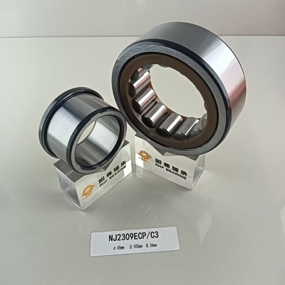 오래 견딘 강철/황동/나일론 감금소를 가진 NU/NJ/NF2309ECP 롤러 베어링 45*100*36mm